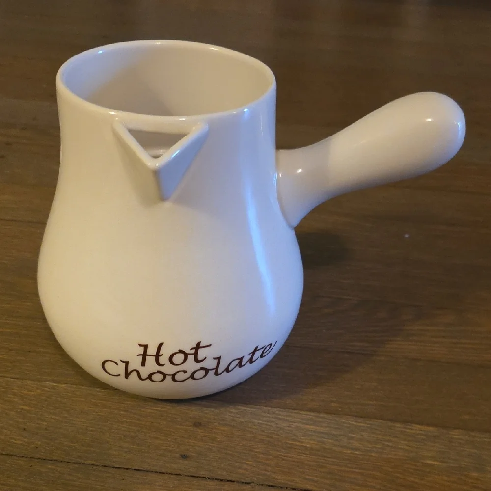 Williams Sonoma: Bonjour White Ceramic Hot Chocolate Pitcher
